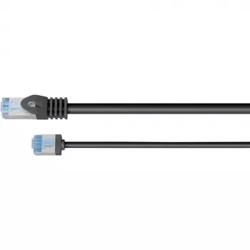 Goobay Ultra-Flexible CAT 6A Patch Cable slim U/FTP black - extra-short plug (74318)