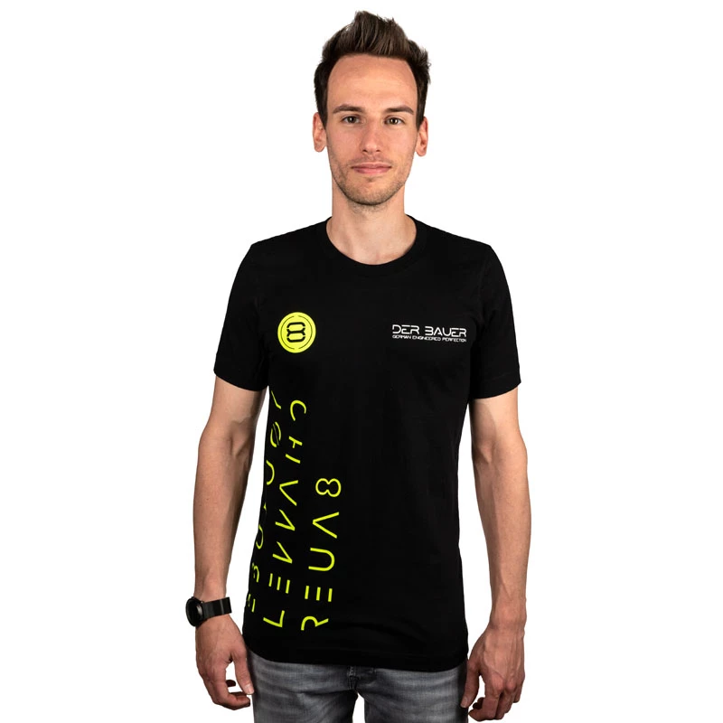 T-shirt der8auer YT-Design Size L — cotton crew neck, casual apparel