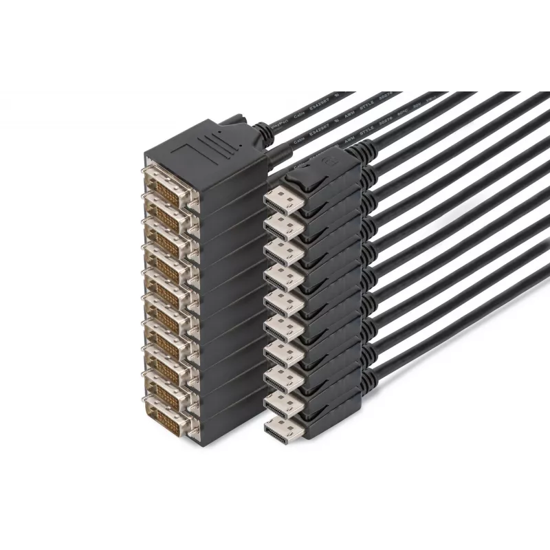Digitus DisplayPort – DVI Adapter Cable, Pack of 10 pcs