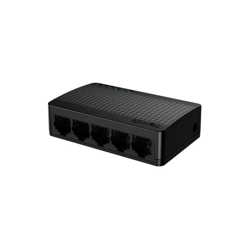 Network switch TENDA SG105M — 5-port Gigabit Ethernet (10/100/1000), black, desktop/wall-mountable