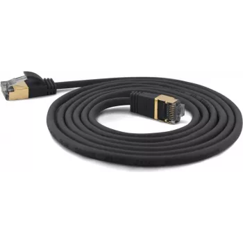 Wantec Extra-thin Cat.7 Raw Cable SSTP Patch Cable - 25 m -Cat.7 Raw Cable - S/FTP (S-STP) - RJ-45 - RJ-45 - Black (7210)