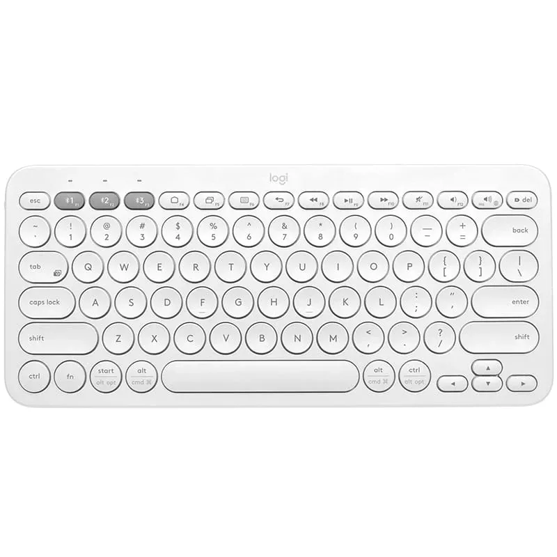 Logitech Multi-Device K380 - Keyboard - Wireless - Bluetooth 3.0 - German - Off-White