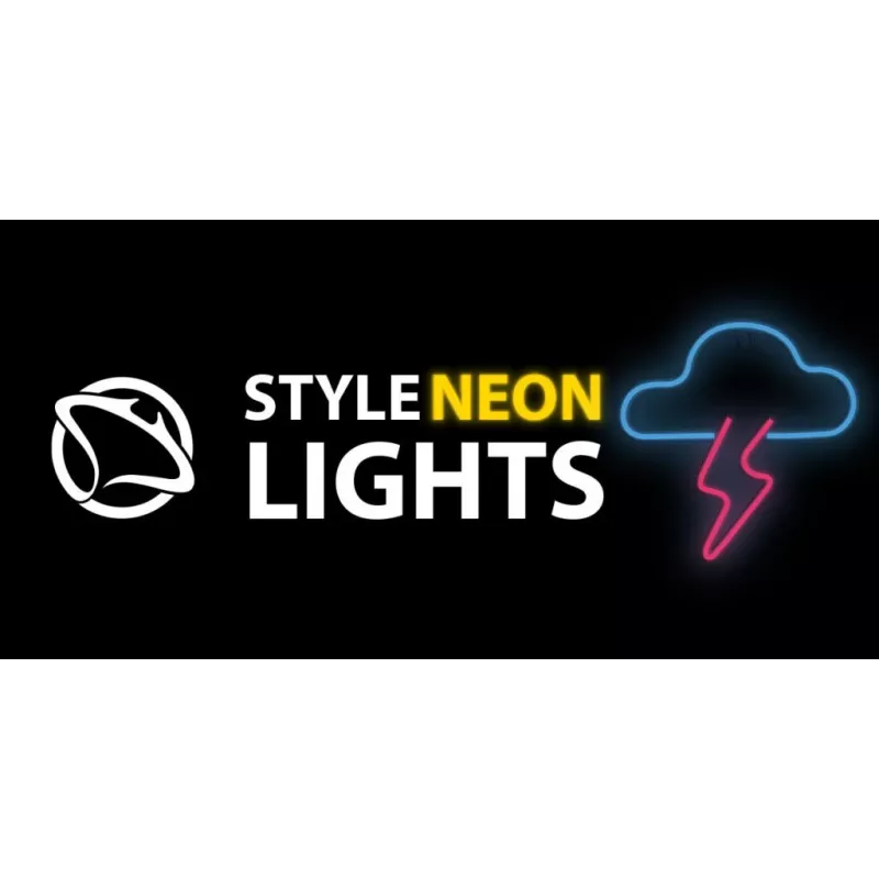 Neon Light MANTA SNL71BL Cloud with Lightning Blue‑Pink – decorative LED neon sign