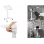 Logilink - Cart - for Notebook / Tablet - mobile, pneumatic height adjustment - Plastic, Chipboard, Steel, Melamin, robustes Aluminium - White (EO0035)