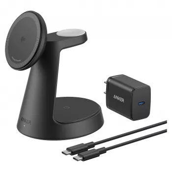 3-in-1 Wireless Charging Station Anker MagGo B25M4G11 — dock stand for iPhone, AirPods and Apple Watch