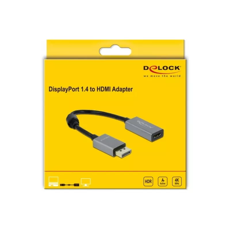 Active DisplayPort 1.4 to HDMI Adapter DeLOCK 66436
