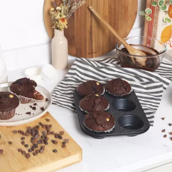 Muffin Pan Salter BW07035BRMFOB 6-cup non-stick bakeware