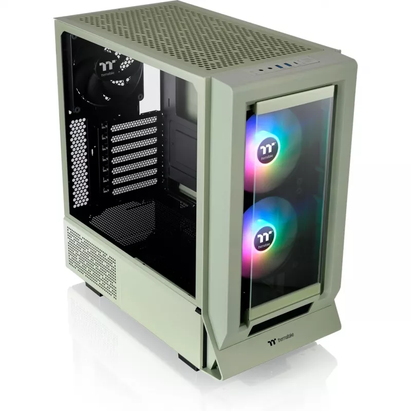 Ceres 350 MX , Tower-Enclosure Light Green, Tempered Glass x 2