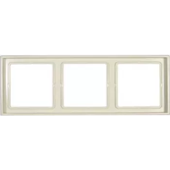 JUNG LS 983 W Cover Frame 3-Gang Ivory Duroplast Screwless 81x223 mm