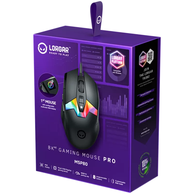 Gaming Mouse LORGAR MSP80 8000 Hz USB