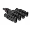 Solar panel connector DeLOCK DL4 1 x female to 4 x male black