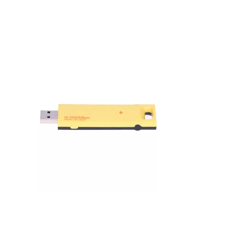 Wireless USB Adapter Extralink U1200AC AC1200 Dual Band, yellow plastic