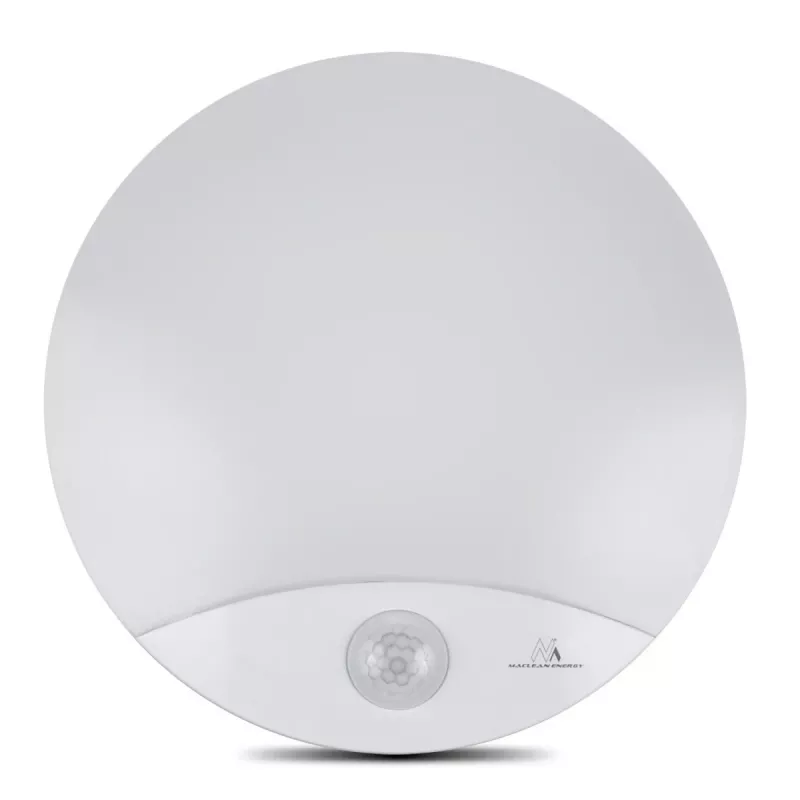 Wall LED lamp MACLEAN MCE357W with IR motion sensor, white, outdoor/indoor