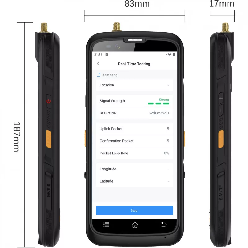 LoRaWAN Wi‑Fi Field Tester Milesight FT101-868M — model FT101-868M