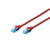 Network patch cord DIGITUS CAT 5e U/UTP, 1 m, RJ-45–RJ-45, red