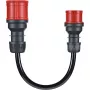 Adapter for Gemini flex 22 kW CEE red three-phase current 32A > CEE red 16A black 30cm