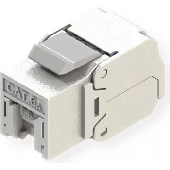 ROLINE Keystone Kat6A/Kl.EA RJ45 Shielded tool-less silberf. (21.17.0326)