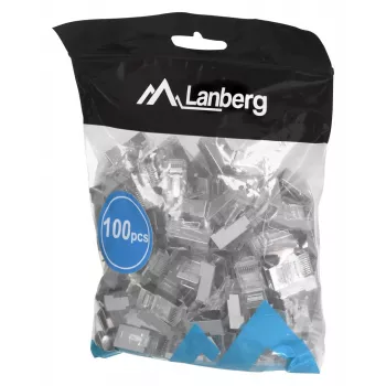 LANBERG RJ-45 Wire Connector PLS-5000EZ, Cat5e, F/UTP (FTP), Grey, 100 pcs