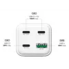 MediaRange MRMA124 mobile device charger 100W AC, 3x USB-C, 100–240V input, 1.5 m cable, White