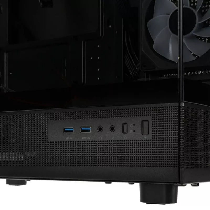 GSI SmartAssembly ARGB Glass Micro-ATX Case - 650W