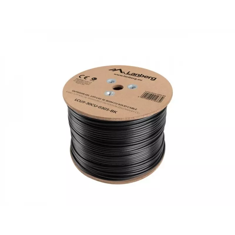 Lanberg LCU5-30CU-0305-BK Network Cable 305 M Cat5e U/UTP (UTP) Black (LCU5-30CU-0305-BK)