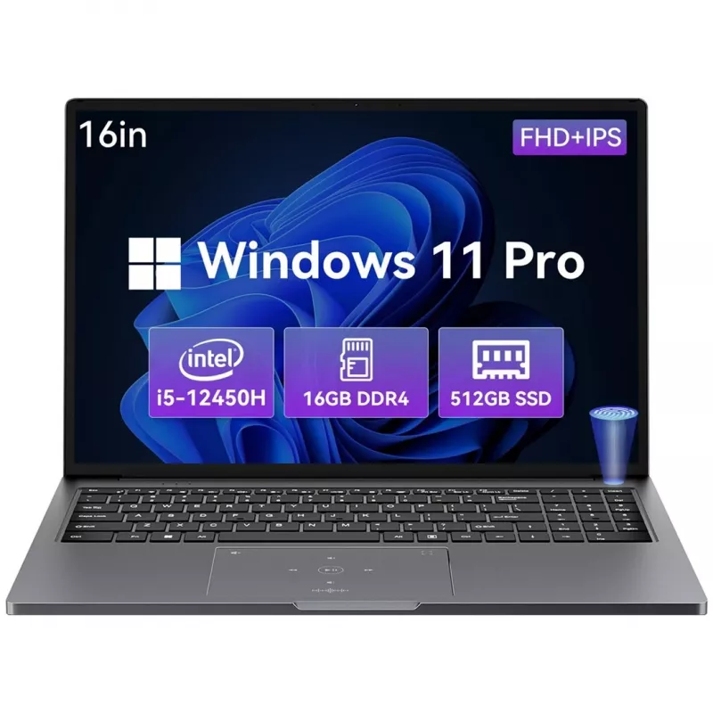 Blackview AceBook 12K1 i5-12450H 16” WUXGA 16GB SSD512 Windows 11 Pro Grey