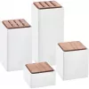 Ceramic storage canisters set of 4 ZWILLING 1002267 – glazed, stackable, airtight for tea coffee sugar spices