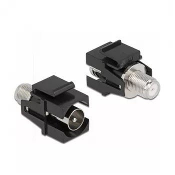 Keystone Module IEC male to F female black DeLOCK 86856