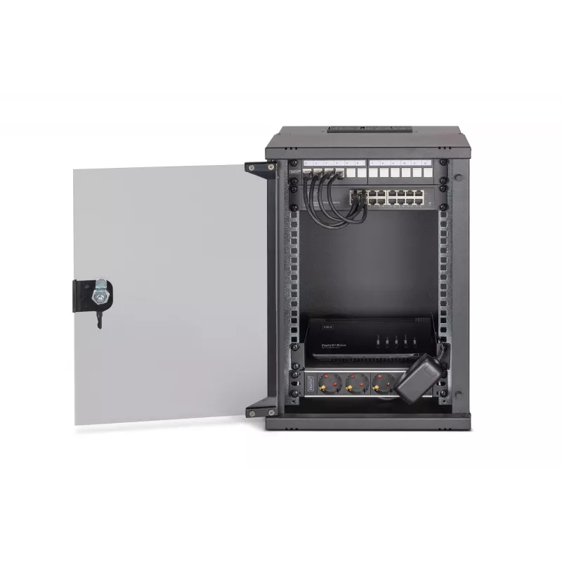 DIGITUS SOHO Pro Network Set, 254 mm (10 inch) - 9U, 315 x 300 mm (W x D)