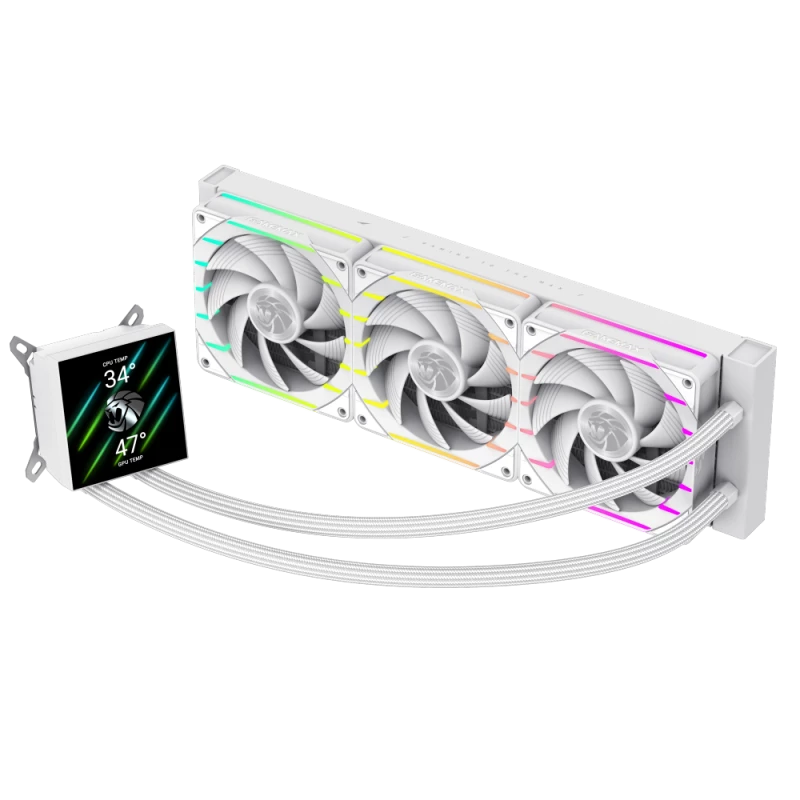 Gamemax | CPU Liquid cooler | HAILSTORM 360 LCD | White