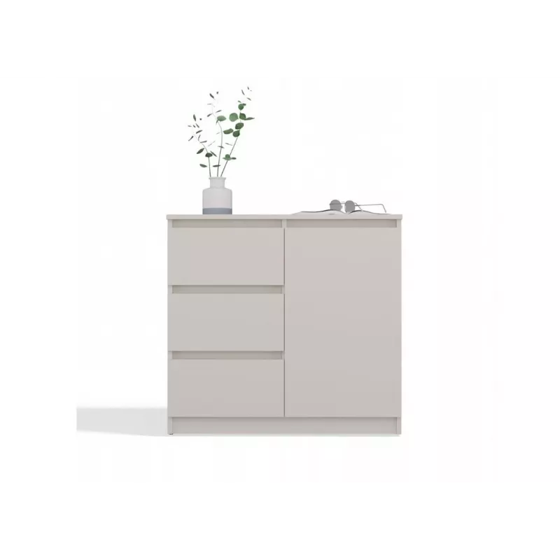 CHEST OF DRAWERS 1 DOOR 3 DRAWERS COLOUR CASHMERE