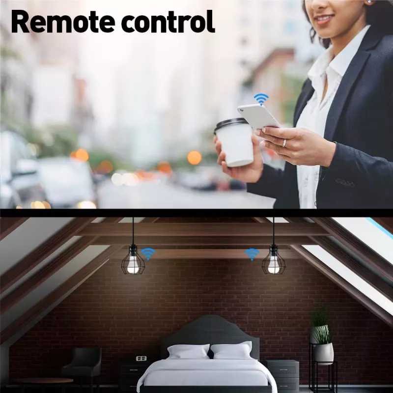 Smart WiFi Bulb Tellur TLL331341 9W RGB Dimmer — Wi‑Fi RGB LED 9W, dimmable