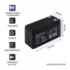 Uninterruptible Power Supply battery QOLTEC 53031 12V 9Ah green, 152×94×65 mm, 2.35 kg