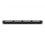 Patch panel 1U LANBERG PPUA-1024-B, 24 ports, Cat6a, U/UTP, 1U rack, depth 102 mm, metal, black