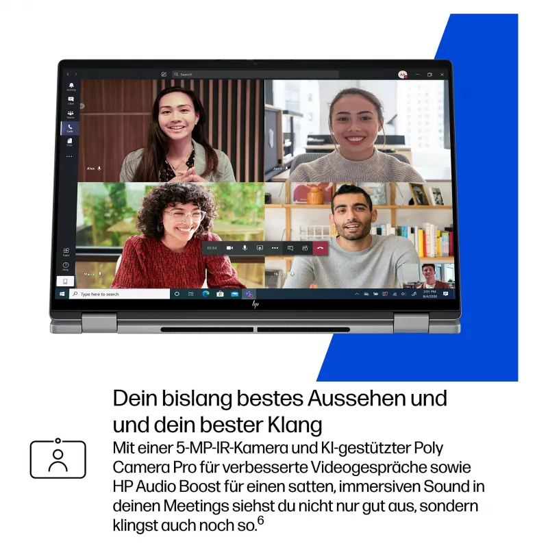 HP OmniBook BZ8L0EA 16 Notebook - 5 GHz 40,6 cm - 1 TB SSD - 32 GB RAM - Touch-Screen - Windows 11 Home (BZ8L0EA#ABD)