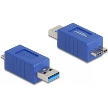 DeLOCK 67214 Cable Gender Changer USB Type-A to USB Micro-B Blue