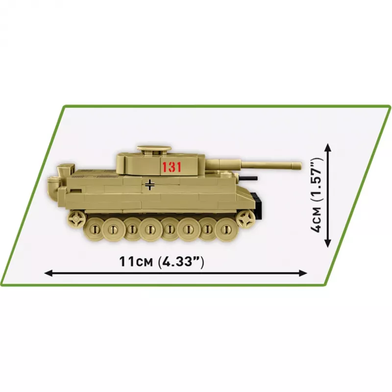 Building set Cobi Tiger I 131 — 144 pieces, recommended age 6+, green