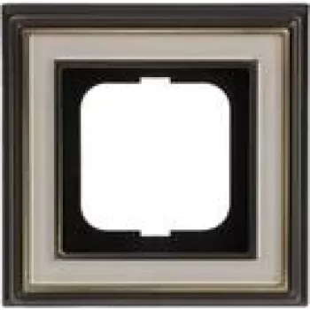 Busch Jaeger Frame 1-way brass antique ivory white 1721-848 (1754-0-4653)