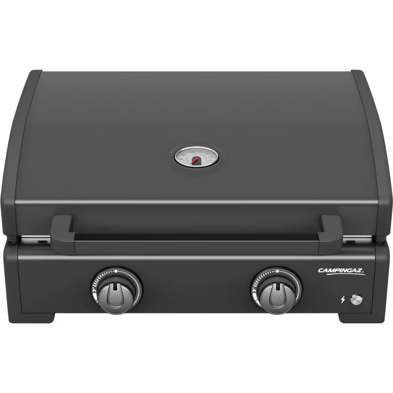 Gas Plancha Campingaz Onyx 2 2217205 — 2-burner plancha with cast-iron cooking surface