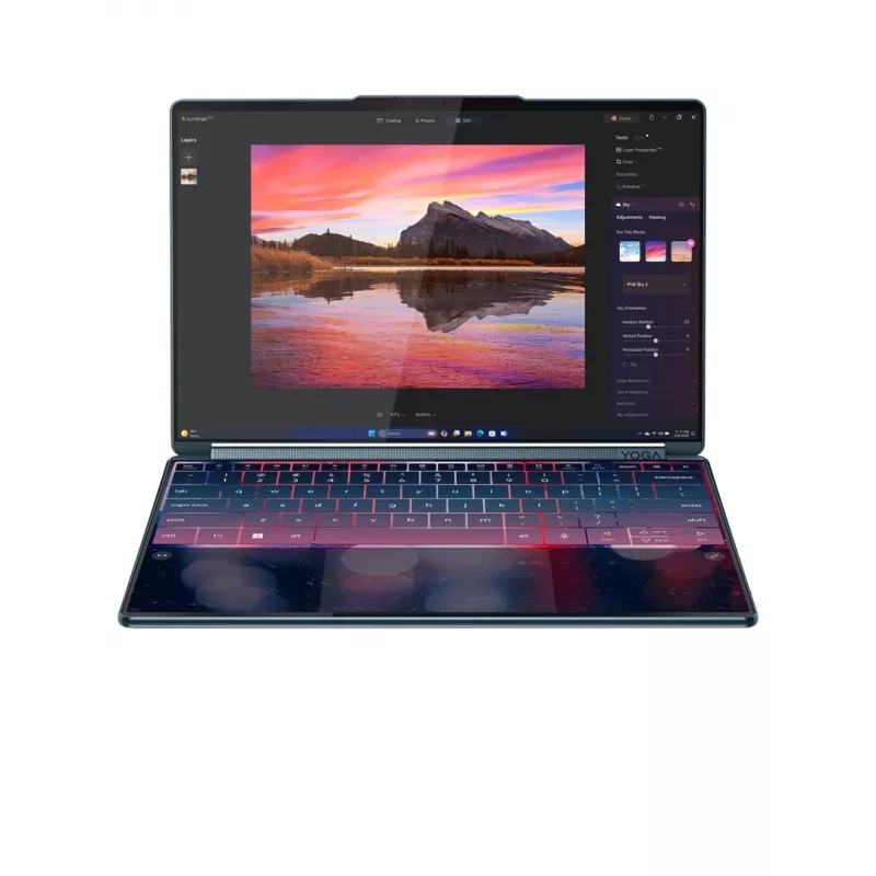 Lenovo Yoga Book 9 14IAH10 Intel Core Ultra 7 255H 35.6 cm (14) Touchscreen 2.8K 32 GB LPDDR5x-SDRAM 1 TB SSD Wi-Fi 7 (802.11be) Windows 11 Pro Teal