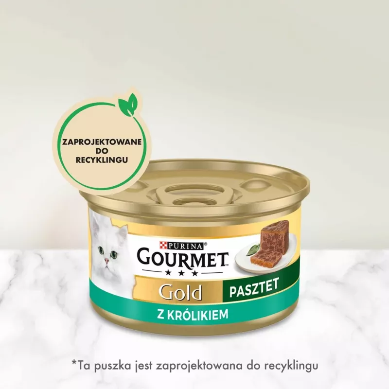 Wet cat food Gourmet pâté with rabbit 85 g