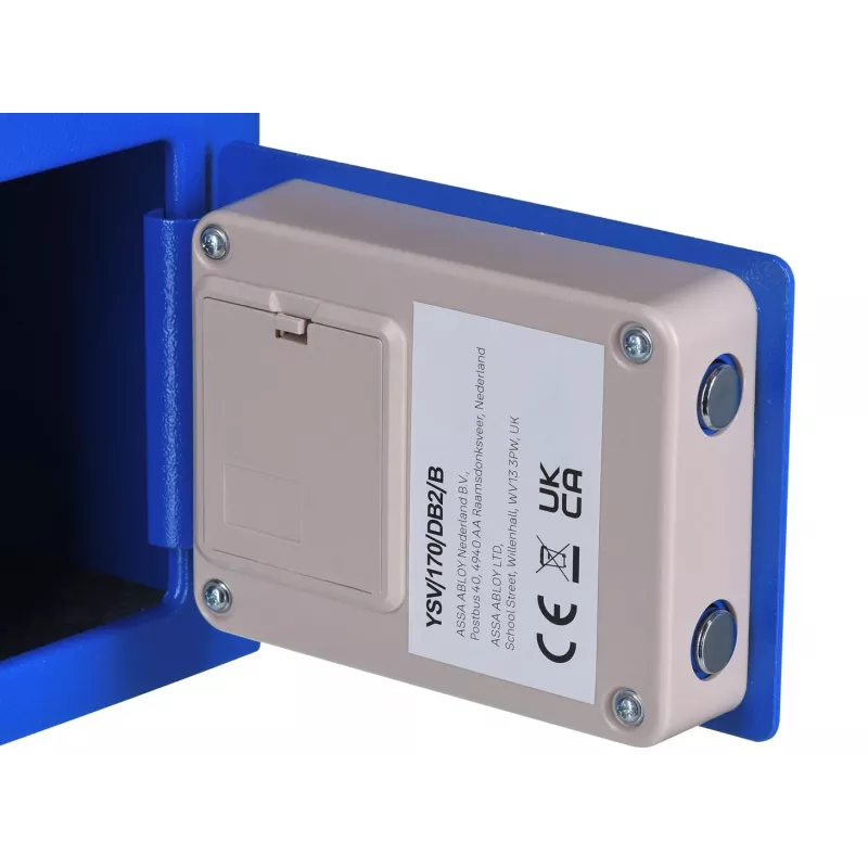 Freestanding safe Yale YSV/170/DB2/B Steel Blue, combination lock, 3.8 L, floor/wall mount