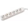 VALUE 6-way Power Strip without switch, White, 3m (19.99.1081)