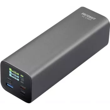 VOLTCRAFT VC-C909 Powerbank 27000 mAh USB PD 3.1 Li-Ion Black-Silver Status Display (VC-16003645)