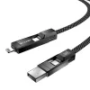 4-in-1 cable BlitzWolf BW-HDC7 — USB-C, Lightning, USB-A, Micro-USB 1.2m 240W black