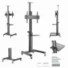 Floor TV stand Gembird TVS-70T-02 for 37 inch–70 inch screens, max 70 kg, VESA 200x200–600x400, tilt ±5°/−12°, height adjustable, caster wheels, cable management