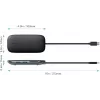 Laptop dock AUKEY CB-C71 — 3x USB‑C (USB 3.2 Gen1), HDMI, RJ‑45, MicroSD, USB PD 100W, 0.15 m cable, black