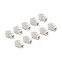 DeLOCK 88119 keystone module Flat White RJ-45 10 pcs
