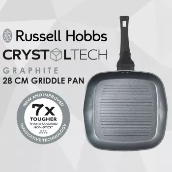 Griddle Russell Hobbs RH01861EU7 28 cm Crystaltech – non-stick cooking surface, flat griddle pan