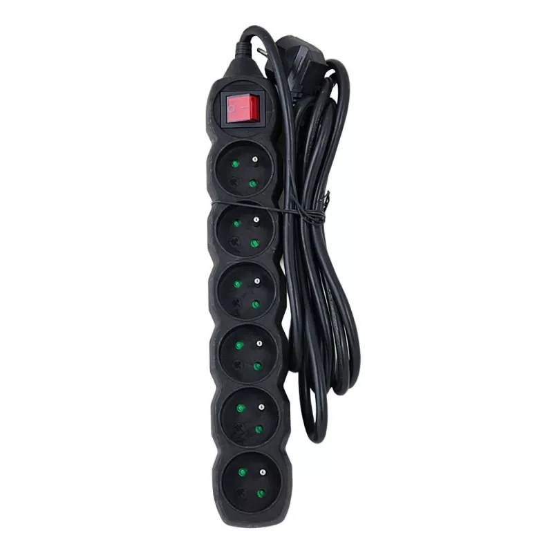 Esperanza ELK218K power extension 3 m 6 AC outlet(s) Indoor Black